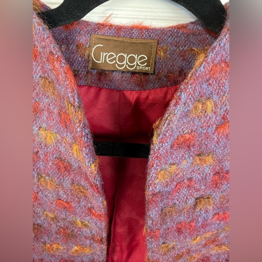 Gregge Sport vintage colorful cropped wool blazer. Size 4. - Picture 3 of 6